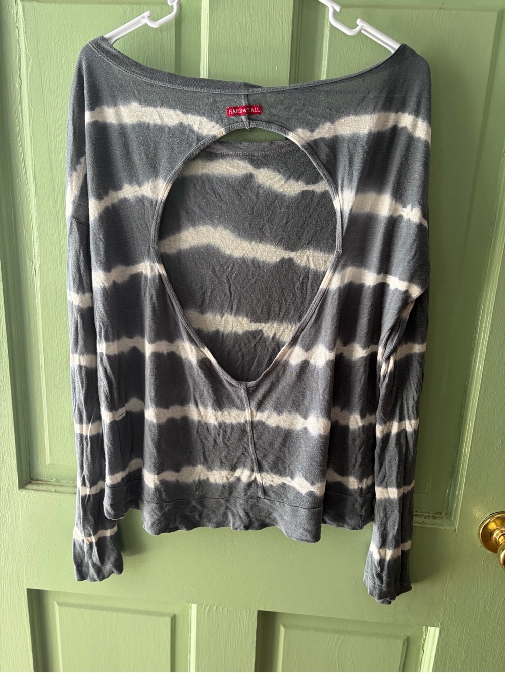 Hard Tail Long Sleeve Open Back Top tie dye medium - Picture 6 of 6
